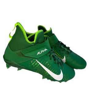 Nike Men’s size 13 Alpha Menace Pro II 2 Mid Football Cleats Green Shoes